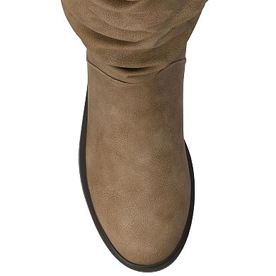 Journee Pennie Women's Almond Toe Slouchy Knee-High Boots
