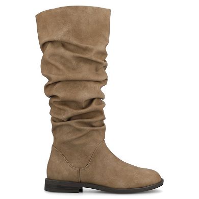 Journee Pennie Women's Almond Toe Slouchy Knee-High Boots