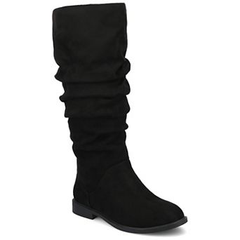 Journee Pennie Women's Almond Toe Slouchy Knee-High Boots