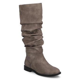 Journee Pennie Women's Almond Toe Slouchy Knee-High Boots