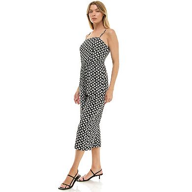 Juniors' As U Wish Squareneck Jumpsuit
