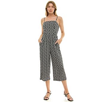 Juniors' As U Wish Squareneck Jumpsuit