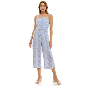 Juniors' As U Wish Squareneck Jumpsuit