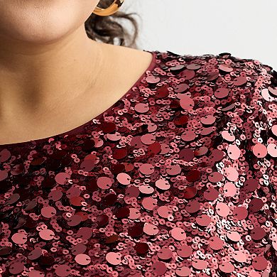 Plus Size Nine West Bow-Back Mini Dress