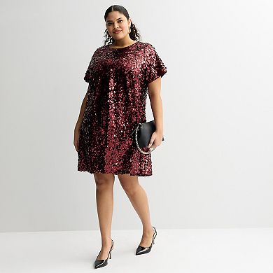 Plus Size Nine West Bow-Back Mini Dress
