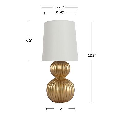 Gold Tone Finish Accent Table Lamp