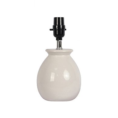 White Accent Table Lamp with Floral Shade