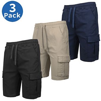 Men's Galaxy by Harvic Slim Fit Super Flex Stretch Cargo Jogger Shorts