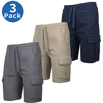 Men's Galaxy by Harvic Slim Fit Super Flex Stretch Cargo Jogger Shorts