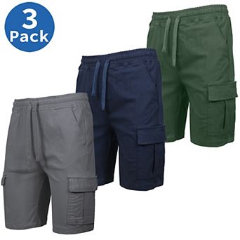 Men's Galaxy by Harvic Slim Fit Super Flex Stretch Cargo Jogger Shorts