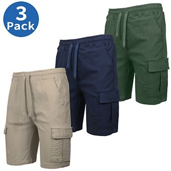 Men's Galaxy by Harvic Slim Fit Super Flex Stretch Cargo Jogger Shorts