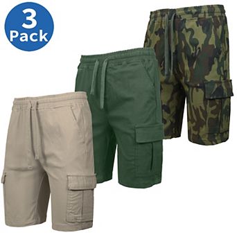 Men's Galaxy by Harvic Slim Fit Super Flex Stretch Cargo Jogger Shorts