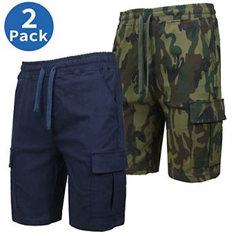 Men's Galaxy by Harvic Slim Fit Super Flex Stretch Cargo Jogger Shorts