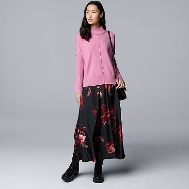 Women's Simply Vera Vera Wang Luxe Cashmere Blend Mockneck Sweater