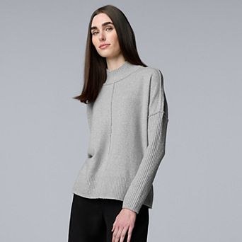 Women's Simply Vera Vera Wang Luxe Cashmere Blend Mockneck Sweater