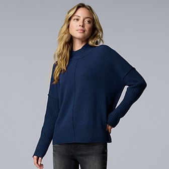 Women's Simply Vera Vera Wang Luxe Cashmere Blend Mockneck Sweater
