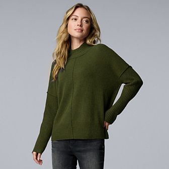 Women's Simply Vera Vera Wang Luxe Cashmere Blend Mockneck Sweater