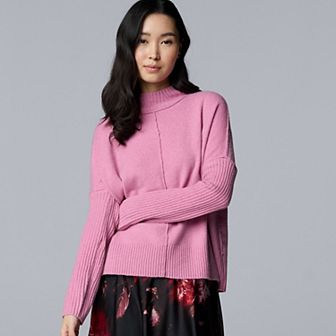 Women's Simply Vera Vera Wang Luxe Cashmere Blend Mockneck Sweater