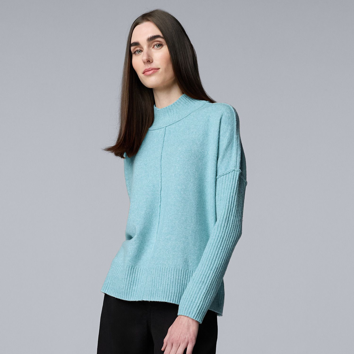 Women's Simply Vera Vera Wang Luxe Cashmere Blend Mockneck Sweater