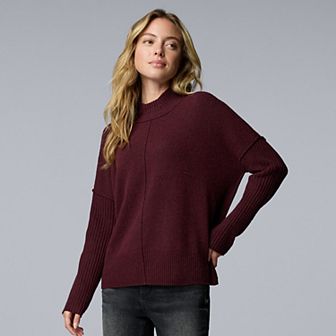 Women's Simply Vera Vera Wang Luxe Cashmere Blend Mockneck Sweater