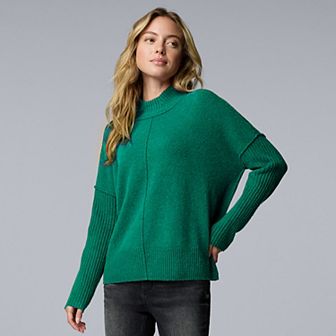 Women's Simply Vera Vera Wang Luxe Cashmere Blend Mockneck Sweater