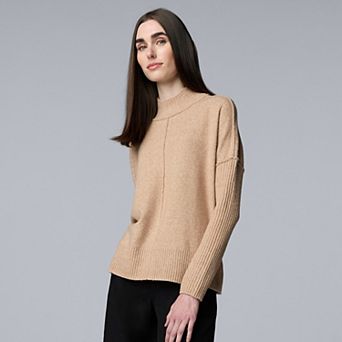 Women's Simply Vera Vera Wang Luxe Cashmere Blend Mockneck Sweater