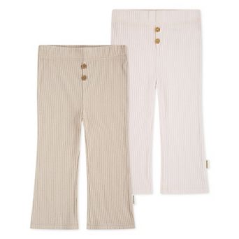 Newborn Baby Girls Huggies Babywear® Organic 2-Pack Ribbed Pants