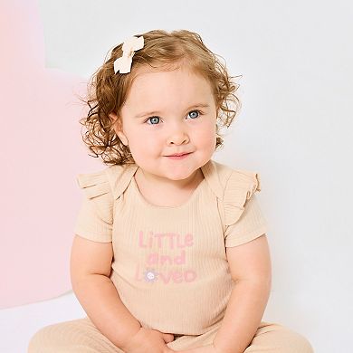 Newborn Baby Girls Huggies Babywear® Organic 2-Pack Ribbed Pants