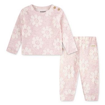 Newborn Baby Girls Huggies Babywear® Organic Floral Long Sleeve Top & Pants 2 pc Set