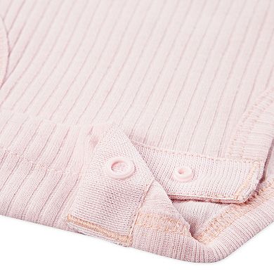 Newborn Baby Girls Huggies Babywear 100% Organic Ruffle Sleeve Bodysuits 2-Pack