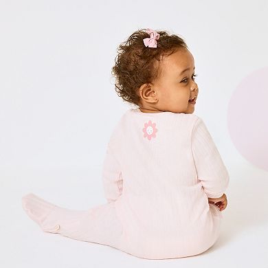 Newborn Baby Girls Huggies Babywear 100% Organic Ruffle Footed Sleep & Play