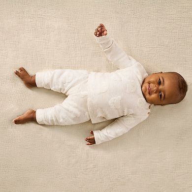 Newborn Baby Boys Huggies Babywear® 100% Organic Long Sleeve Top & Pants 2-Piece Set