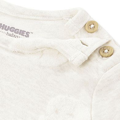 Newborn Baby Boys Huggies Babywear® 100% Organic Long Sleeve Top & Pants 2-Piece Set