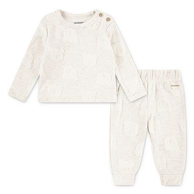Newborn Baby Boys Huggies Babywear® 100% Organic Long Sleeve Top & Pants 2-Piece Set