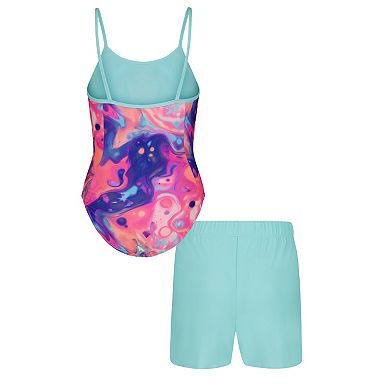 Girls 7-16 Under Armour 2-Piece Swimsuit & Solid Swim Shorts Set