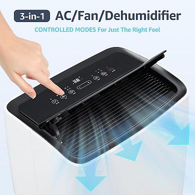12,000 BTUs Portable Air Conditioner with Built-In Dehumidifier