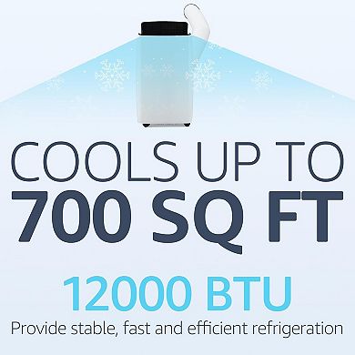 12,000 BTUs Portable Air Conditioner with Built-In Dehumidifier