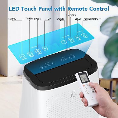 14000Btu Portable Air Conditioner with Remote Control,3-in-1 Air Conditioners