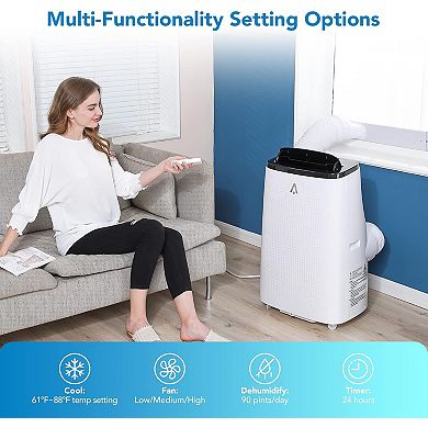 14000Btu Portable Air Conditioner with Remote Control,3-in-1 Air Conditioners