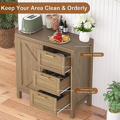 Buffet Cabinet Sideboard with Storage, 35.4" Modern Buffet Cabinet with Storage
