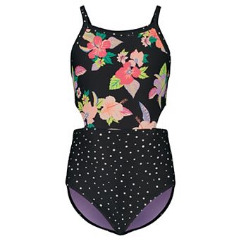 Girls 7-16 Roxy Floral Print One-Piece Swimsuit