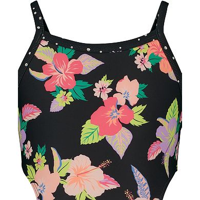 Girls 7-16 Roxy Floral Print One-Piece Swimsuit
