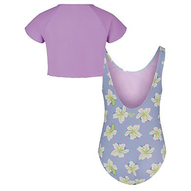 Girls 7-16 Roxy 2-Piece Swimsuit & Cover-Up Set