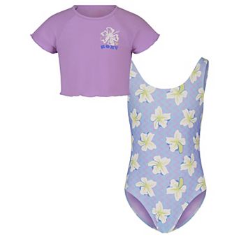 Girls 7-16 Roxy 2 pc Swimsuit & Cover-Up Set