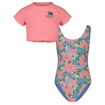 Girls 7-16 Roxy 2 pc Swimsuit & Cover-Up Set