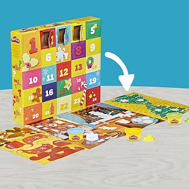 Play-Doh Holiday Advent Calendar with 24 Colors and Accessories