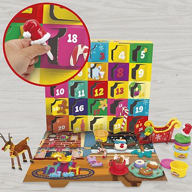 Play-Doh Holiday Advent Calendar with 24 Colors and Accessories