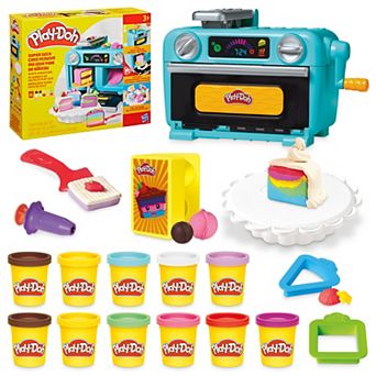 Play-Doh Super Slice Cake Playset with Interactive Oven & 12 Colors of Dough