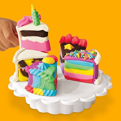 Play-Doh Super Slice Cake Playset with Interactive Oven & 12 Colors of Dough