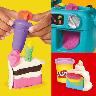 Play-Doh Super Slice Cake Playset with Interactive Oven & 12 Colors of Dough